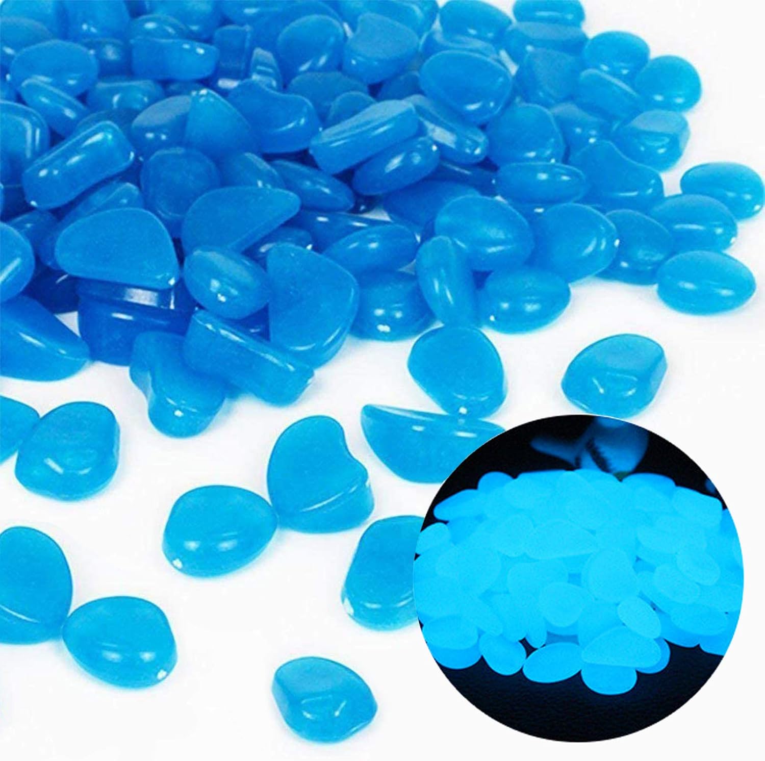Bonsai Garden Kit - Fish Tank Rocks Glow Blue Pebbles