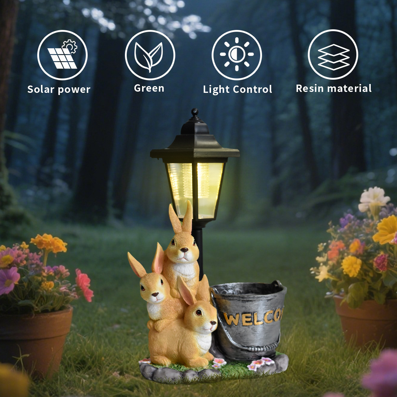 New rabbit solar garden light  - Bonsai Garden Kit review and price